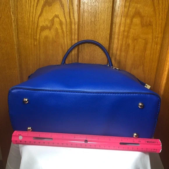 V-Accent Royal Blue Purse Women's Handbag - Picture 4 of 7